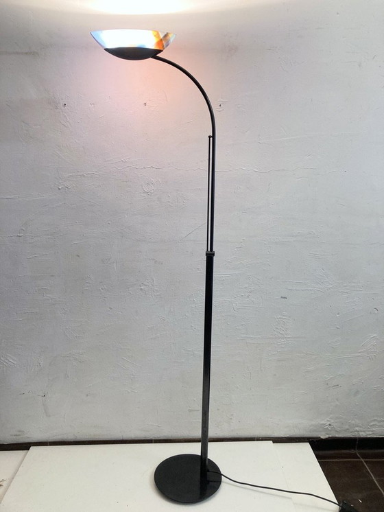 Image 1 of Italienische Halogen Stehleuchte Bogenleuchte Muranoglasschirm von Missoni 80er