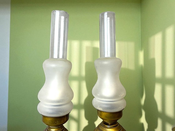 Image 1 of Paar Portugese messing tafellamellen