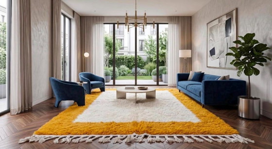 Tapis berbère marocain en laine naturelle 250 cm x 150 cm – Wool (photo 6 of 6)