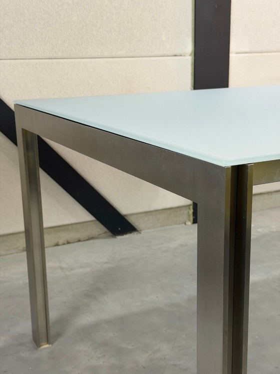 Table à manger Leolux Cameleon 200 cm - comme neuve – Tables basses, Verre (photo 4 of 10)