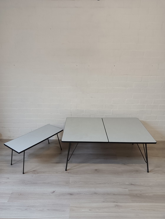 Image 1 of Table extensible Elsrijk, réglable en hauteur, et table basse