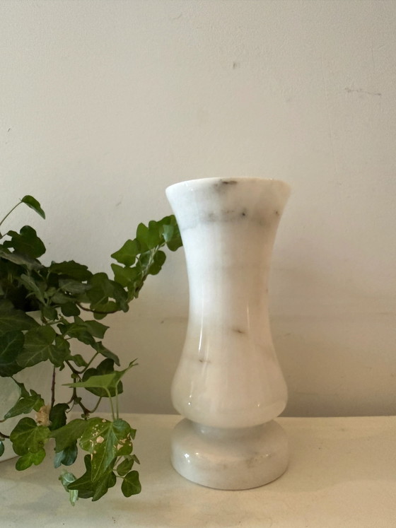 Vaso in onice marmorizzato grigio e bianco – Vasi, Vintage (photo 3 of 4)