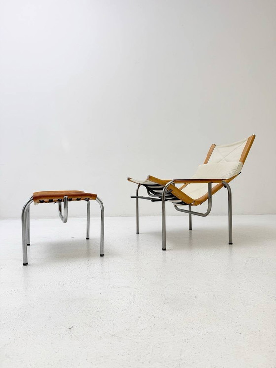 Image 1 of Hans Eichenberger lounge chair and ottoman by Strässle, 1960s