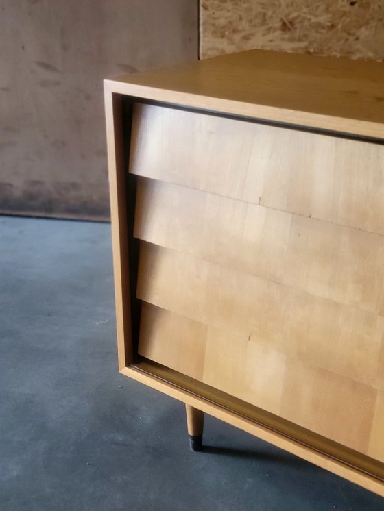 Image 1 of Sideboard in ash wood by Erich Stratmann for Idee Möbel Germany 1950