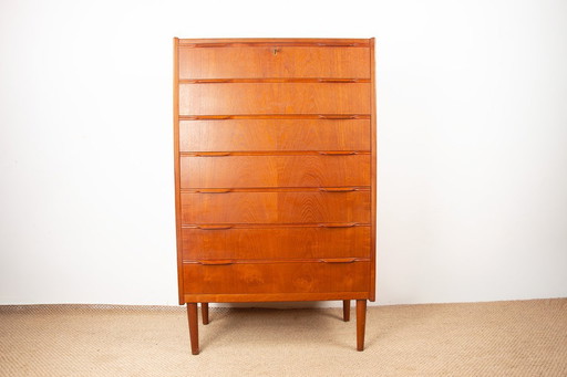 Grande commode Danoise, dite Semainier, 7 tiroirs en teck par Henning Jørgensen pour Fredericia Furniture 1960.