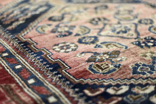 Vintage Hand-Woven Middle Eastern Oriental Hamadan Kamse Rug, 1960s