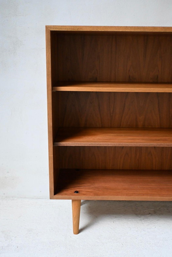 Image 1 of Mid-Century Open Bookcase Teak Veneer