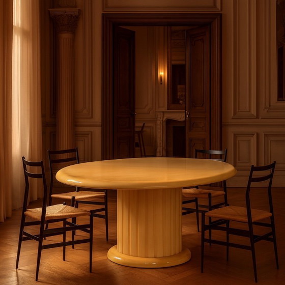 Image 1 of Raro Tavolo in pergamena di Aldo Tura per Tura Milano 1960