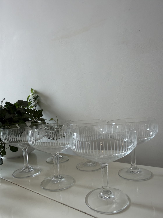 Image 1 of Ensemble de 6 coupes à champagne en cristal