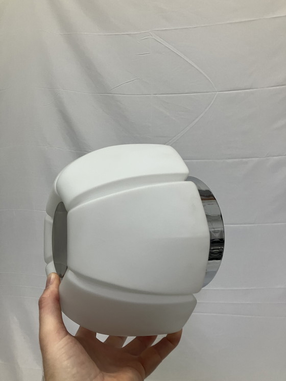 Image 1 of Vintage opaline lotus plafond of Wandlamp Glashütte Limburg