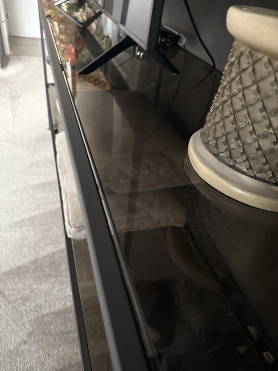 Side-Table Glas En Metaal – tv-meubelen, Metal (photo 3 of 5)