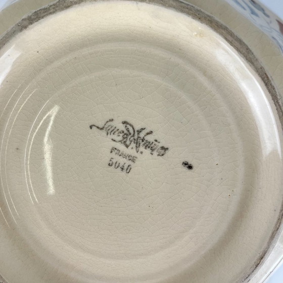 Saladier Sarreguemines motif fleur, première moitié du XXe siècle – Vaisselle, Ceramic (photo 9 of 9)