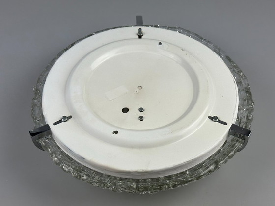 Image 1 of 60s 70s Lamp Plafoniere Inbouw Ijsglas Space Age Design