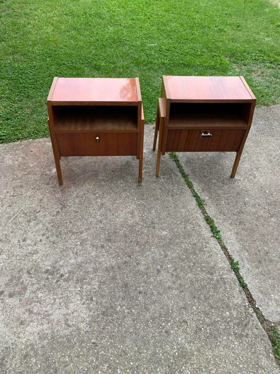 Mid-Century Nightstand by Varia, 1950s, Set of 2 – Wood, Mid Century Modern (photo 5 of 10)