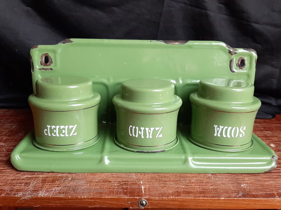 Image 1 of Antico porta sabbia, sapone e bibita