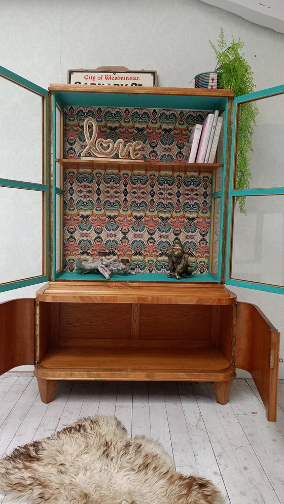 Image 1 of Art Deco display cabinet Biedermeier Vintage