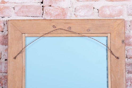 Specchio da parete Biedermeier restaurato, legno di pino, lucidatura ravvivata, ceco, anni '70 dell'Ottocento (photo 9 of 9)