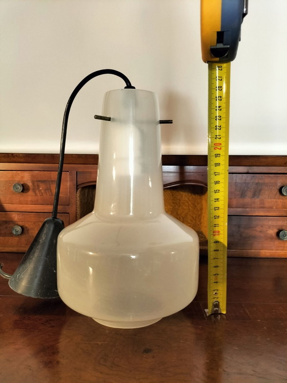 Lampada vintage vetro opalino  gancio a ragno anni '60, Lampade a sospensione, Metallo, Nero (foto 5 di 5)