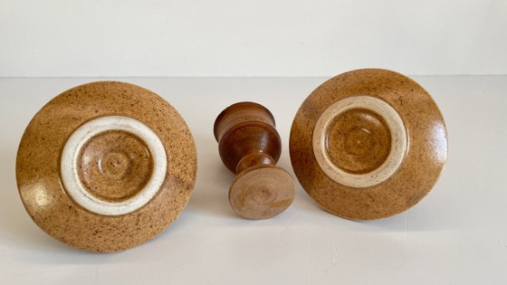 Ceramic and Wood EGG CUPS VINTAGE – Crockery (photo 9 of 15)