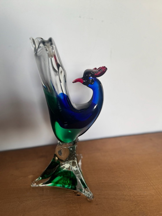 Vintage Murano Sommerso Glass Bird – Vases, Murano Glass (photo 2 of 11)
