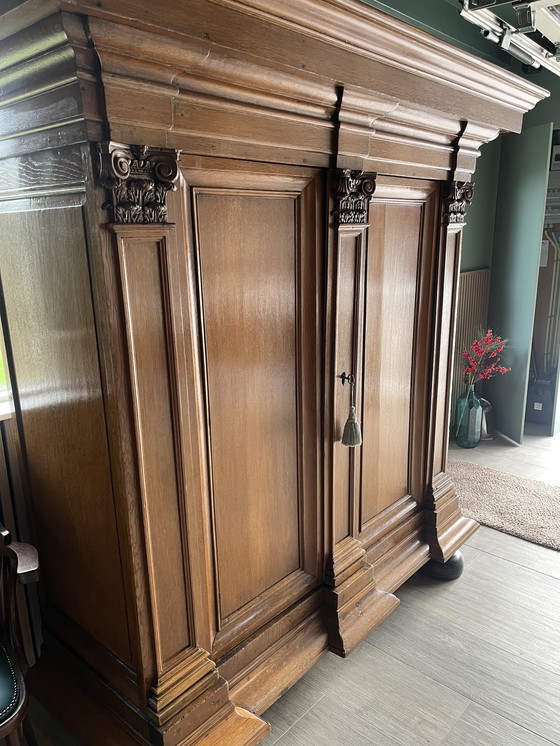 Image 1 of Antieke kleding - linnenkast