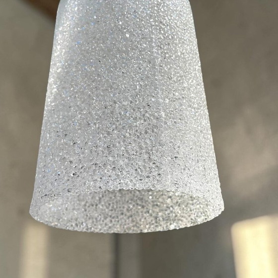 French mid century sugar crystal crushed ice acrylic pendant light – Pendant lamps, Plastic (photo 8 of 14)