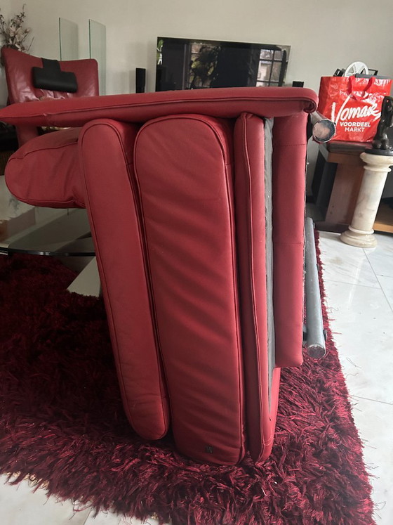 Rolf Benz 6500 Tweezitsbank Rood Leer – 2 zitsbanken, rvs (photo 4 of 22)