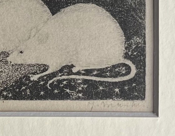 Jan Mankes 1889-1920 / Heliogravure 2 Mice 1923 – Lithographs & prints, Paper (photo 5 of 5)
