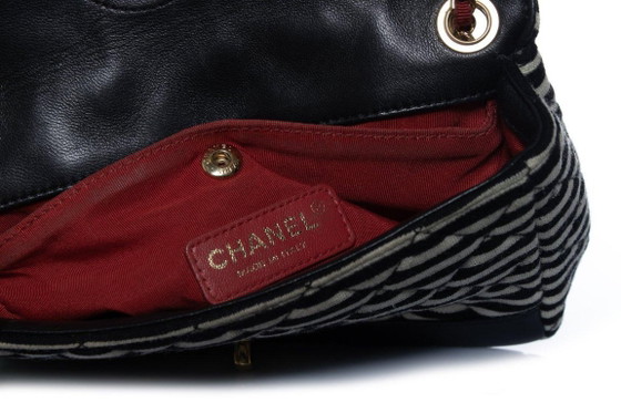 Image 1 of Chanel, Cruise 2014 Coco tas met klep in zeemansjersey