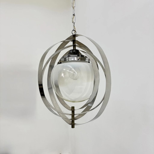 Mid-century Glaskugel Pendelleuchte Design 70er Jahre Space Age Italien