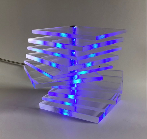 Ikea 'Tybble' plexiglass cube table lamp