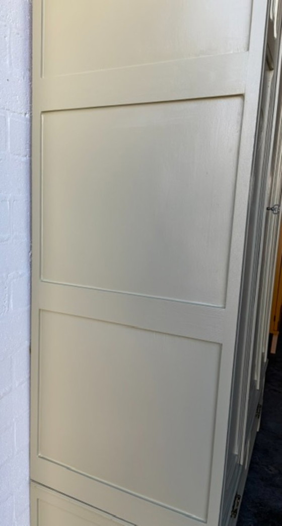 Antique vintage wardrobe, restyled, with mirrors, Wood, Green (photo 13 of 17)