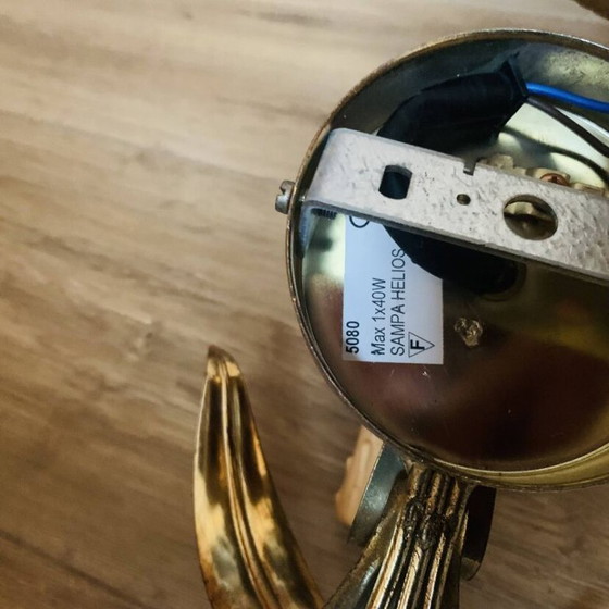 Pair of gilded metal wheat ear wall lights (photo 17 of 17)