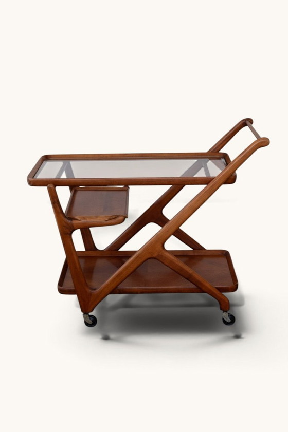 Carrello/carrello bar di Cesare Lacca per Cassina, anni '50 – Carrelli bar, Glass, Wood (photo 13 of 14)