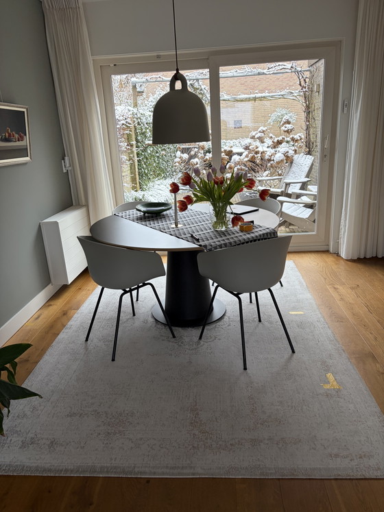 Robusto Tavolo da Pranzo Rotondo Nero Diam. 140 Cm – Sumisura, Tavoli da pranzo, Metal, Wood (photo 4 of 6)
