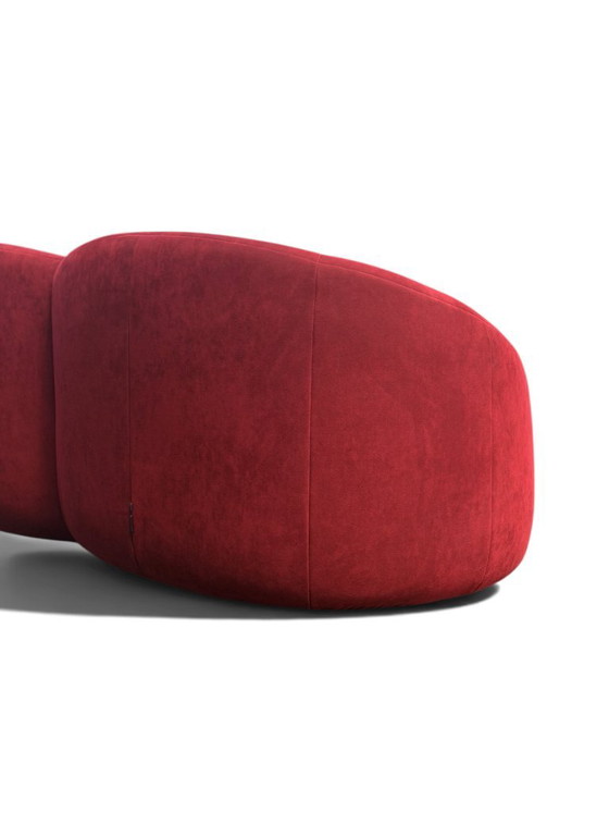 Pierre Paulin Pumpkin Sofa 2-Seater – Ligne Roset, Red Alcantara (Space Age Design) – 2 seaters, Velvet (photo 17 of 22)
