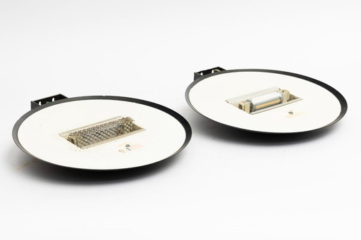 Set of 2 Pierre Disderot Soka wall lamps France, 1970s