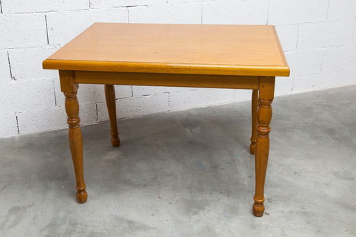 Rustic 1960s table, honey color, 100x70cm, Height 74cm