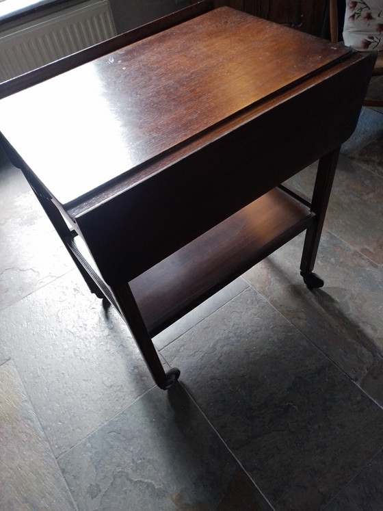 Teetisch / Beistelltisch mit Schublade / Klapptisch – Beistelltische, Wood (photo 11 of 11)