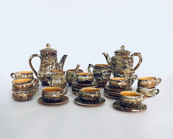 Image 1 of Midcentury Art Studio Pottery Tea & Coffee Service set, Vallauris France 1960's