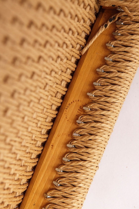 Image 1 of Niels Otto Møller Model 55 Armchair – Danish Teak Dining Chair with New Paper Cord Seat, 1960s Mid Century Modern