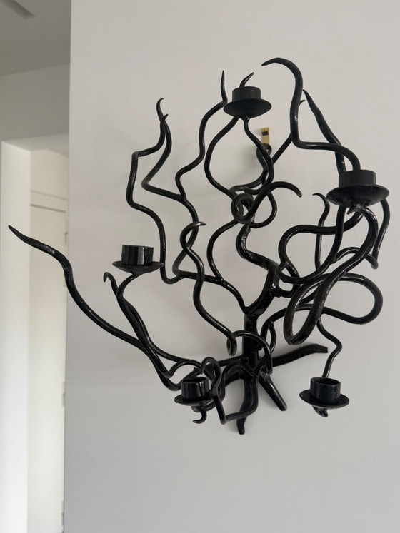 Brutalist 1970s Wall/Candlestick – Wall lights, Iron, Metal (photo 4 of 6)
