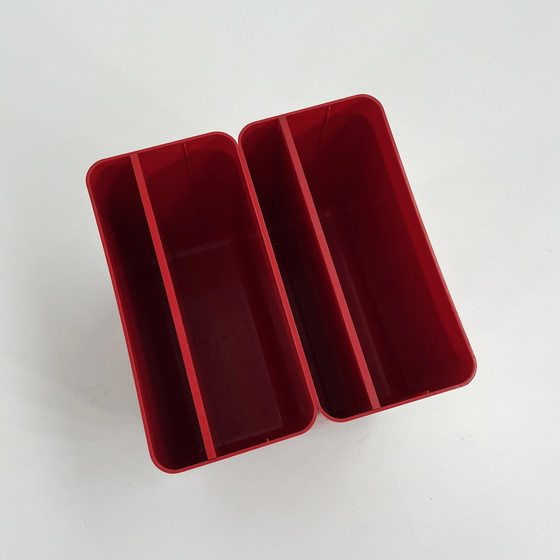 Image 1 of Red File Holder On Wheels By Georges Coslin For Longato, 1960S