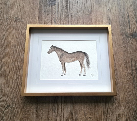 Watercolor Painting Horse Original | Includes Frame – Paintings & Drawings, Paper (photo 4 of 5)