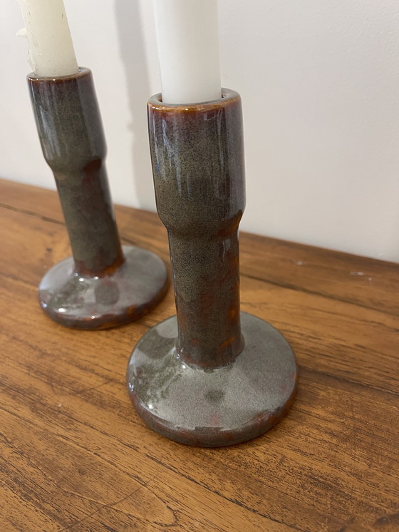 Image 1 of Paar Porzellankerzenständer