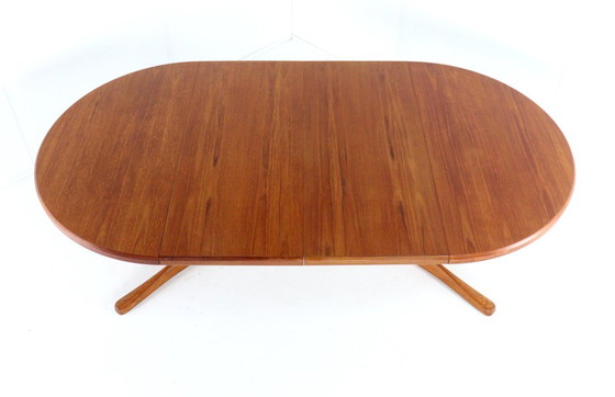 Image 1 of Tavolo da pranzo rotondo estensibile McIntosh 2x in teak vintage