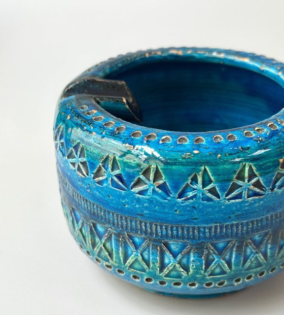 Image 1 of Vintage Ashtray • Rimini Blue • Ceramic • Aldo Londi • Bitossi • 1950