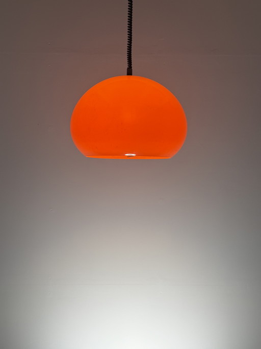 Lámpara colgante naranja de los años 70