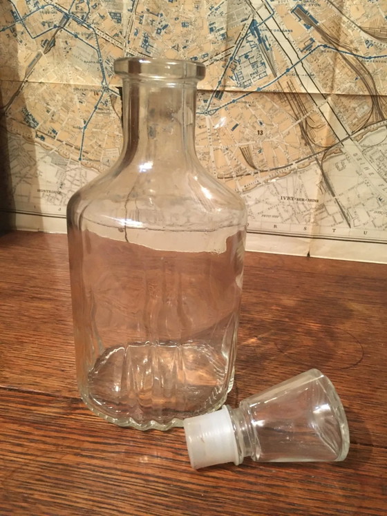 Carafe and liqueur cork – Glass & Decanter, Crystal, Glass, Vintage (photo 4 of 5)