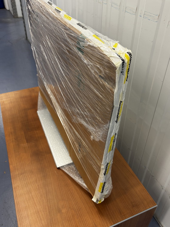 Image 1 of Coffee table/TV unit by Lignet roset: solid wood on casters: 108x61.5x31 cm